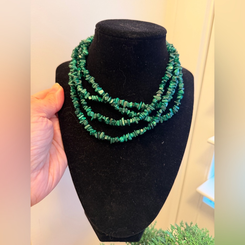 Jay King malachite strand Necklace new 60inches length - Picture 8 of 9